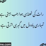 رات کی ٹھنڈی ہوا جب بہتی ہے، تمہاری یاد دل میں گہری اترتی ہے۔