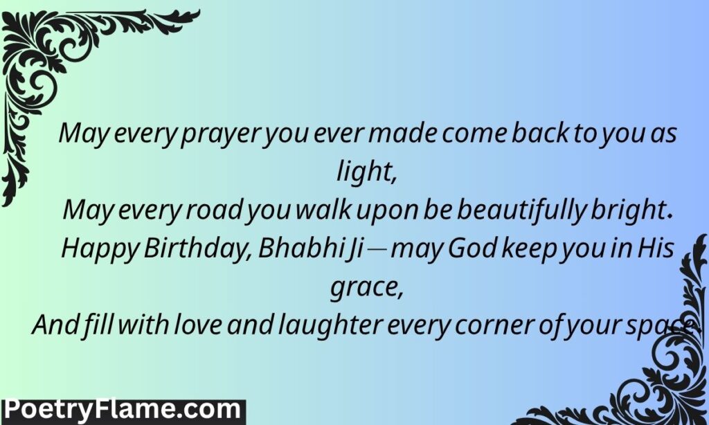 Birthday Blessings Shayari for Bhabhi Ji
