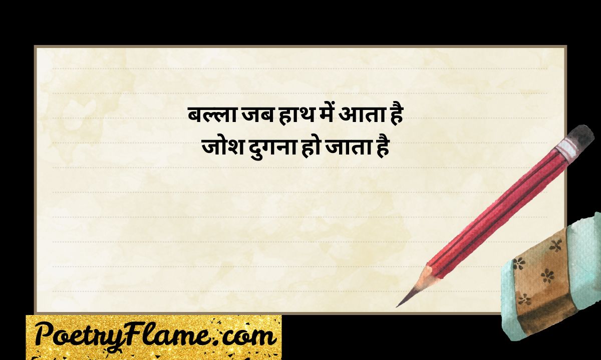 114+ Cricket Shayari in Hindi 2 Line, Funny & Motivational Shayari (2026)